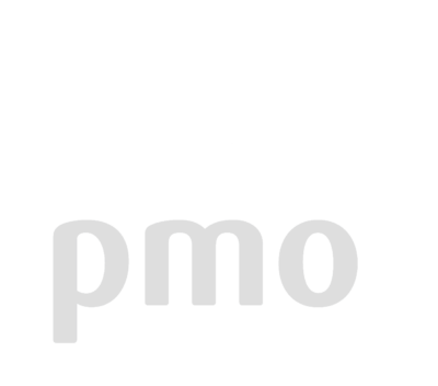 Paard en mens logo - Paard met letters P M O